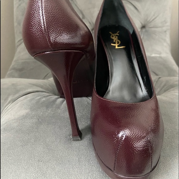 Stunning YSL Plum Platform Heels - Picture 2 of 8